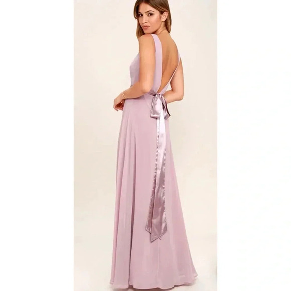 Lulus NWT That Special Something Mauve Maxi Dress Size Small - Picture 11 of 13